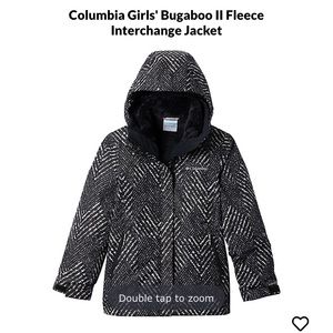NWT Columbia Girls' Bugaboo II Fleece Interchange Jacket